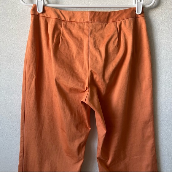 Sigrid Olsen Orange Linen Petite High Rise Vintage Pants - Picture 4 of 6